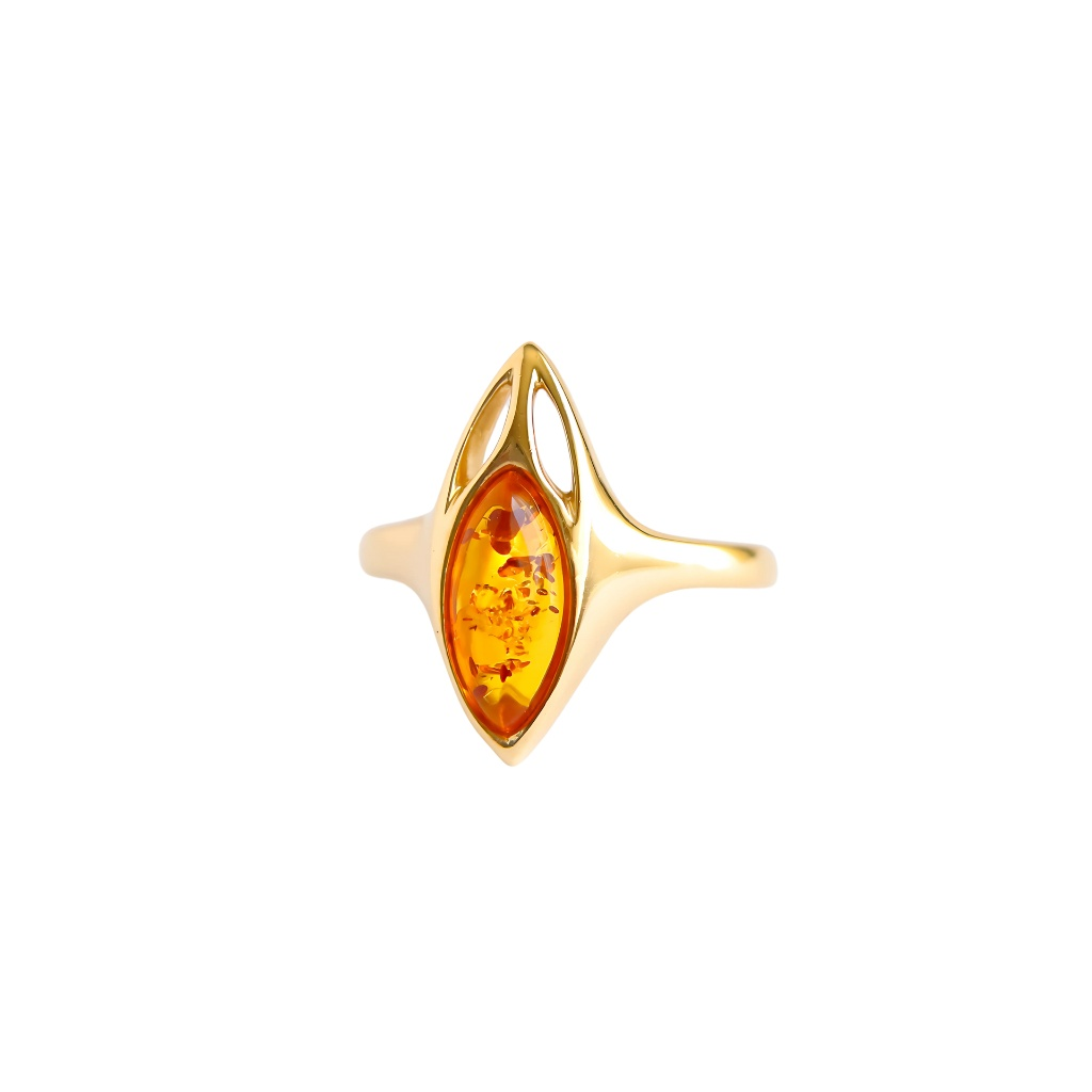 Gold Amber Ring