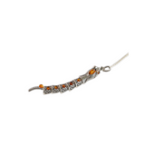 Natural Baltic Cognac Amber Diamond Back Rattlesnake Necklace