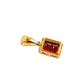 18k Gold Garnet and Fine Diamond Pendant without chain, showcasing garnet gemstone and diamonds, luxury jewelry piece.