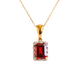 18k Gold Garnet and Fine Diamond Pendant (Pendant Only)