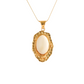 Natural Baltic Rare White Amber 14k Gold Plated Handmade Designer Necklace