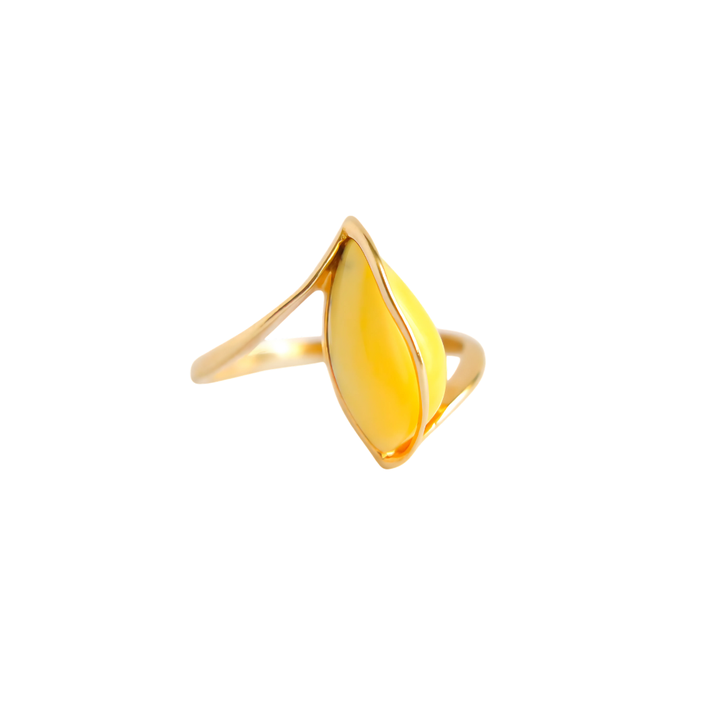 butterscotch amber ring side view