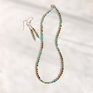 Hubei Turquoise Necklace and Earring Set