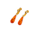 amber drop earrings-screw back