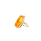 Natural Baltic Lemon Amber Ombre Adjustable Ring in 925 Sterling Silver