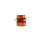 Amber Ring in 925 Sterling Silver | Lithuanian Cherry & Cognac Design