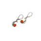 Crescent Moon Earrings|Genuine Baltic Amber|.925 Sterling Silver