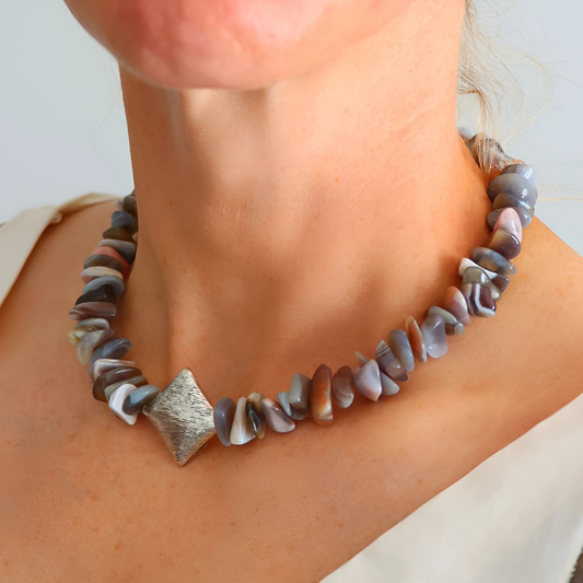 botswana agate necklace