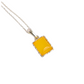 minimalist sterling silver necklace lemon baltic amber pendant