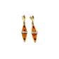 Lithuanian Baltic Amber and Diamond Earrings in 14k Gold