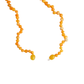 Baltic Butterscotch Ambe Teething Necklace with screw clasp and knotted beads.