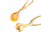 Gold Amber Earrings Baltic Amber Claw Dangle Earrings with 14k Gold Plated S925.