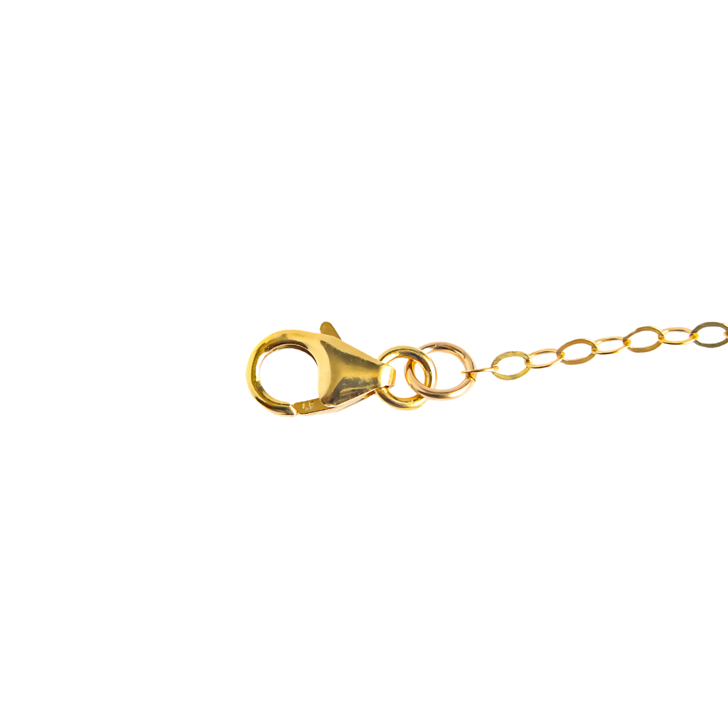 14K gold filled chain lobster clasp of Baltic amber pendant necklace.