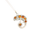 Baltic Amber Chameleon Pendant Necklace in 925 Sterling Silver