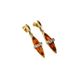 Lithuanian Baltic Amber and Diamond Earrings in 14k Gold