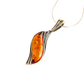 Amber Necklace – Genuine Lithuanian Cognac Pendant in Sterling Silver
