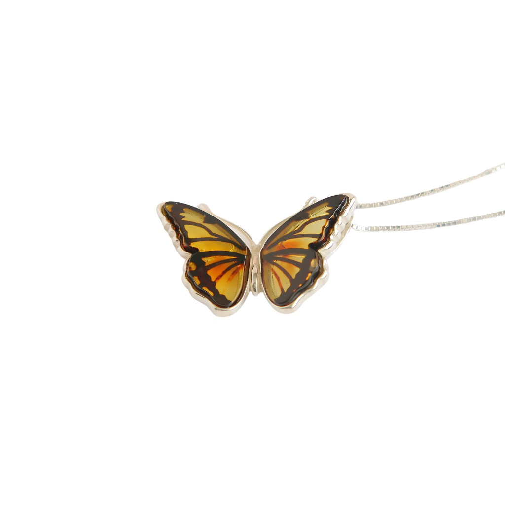 silver butterfly necklace