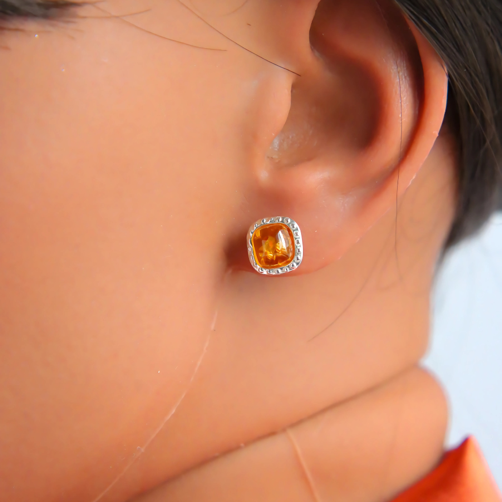 Sterling Silver Amber earrings