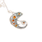 Baltic Amber Chameleon Pendant Necklace in 925 Sterling Silver