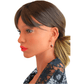 Cherry Amber Victorian Earrings – 14k Gold over Sterling Silver