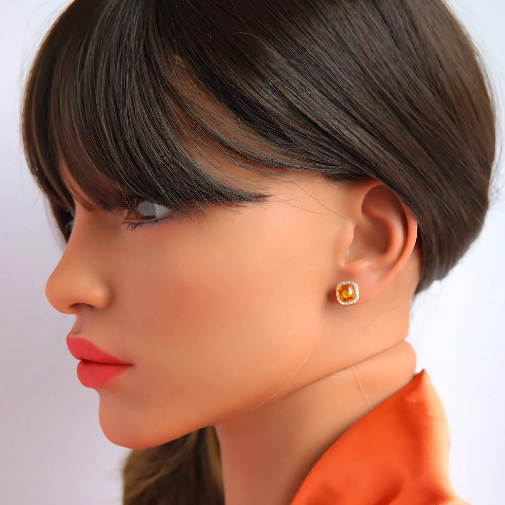 Sterling Silver Amber earrings