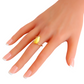 butterscotch amber ring on hand