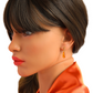 amber drop earrings-screw back