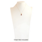 18k Gold Garnet and Fine Diamond Pendant (Pendant Only)