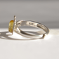 Lemon Baltic Amber Bat Ring in Sterling Silver