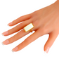 White Amber Ring – Baltic Bone Amber in 14k Gold Plated s925 Silver