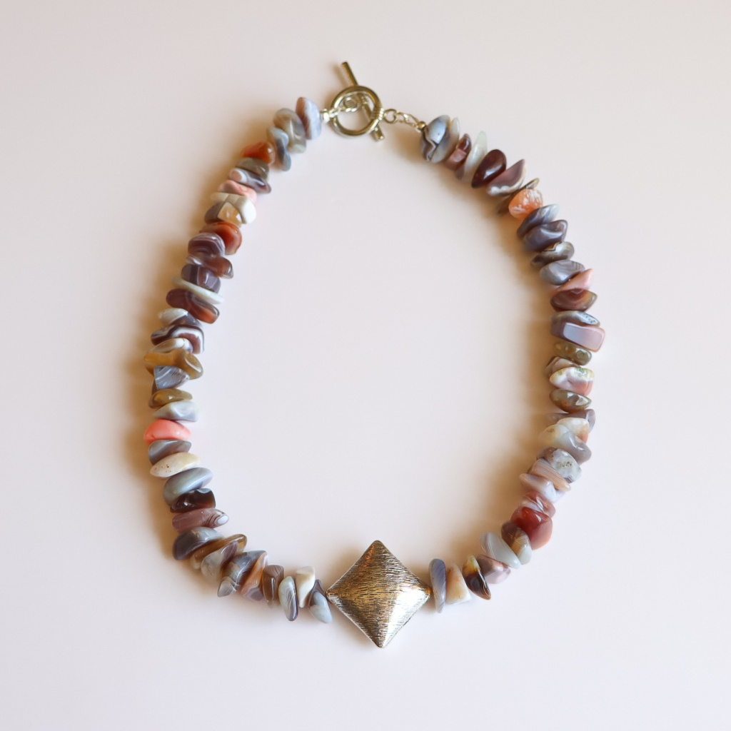 botswana agate necklace