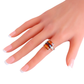 Amber Ring in 925 Sterling Silver | Lithuanian Cherry & Cognac Design