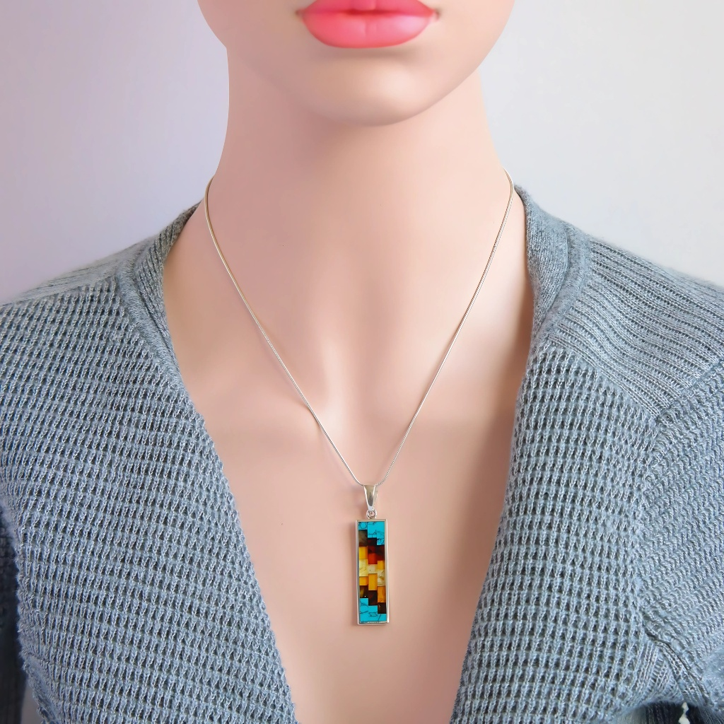 mosaic pendant necklace