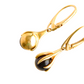 Gold Amber Earrings Baltic Amber Claw Earrings in 14k gold-plated S925 sterling silver with unique design in Butterscotch and Cherry amber.