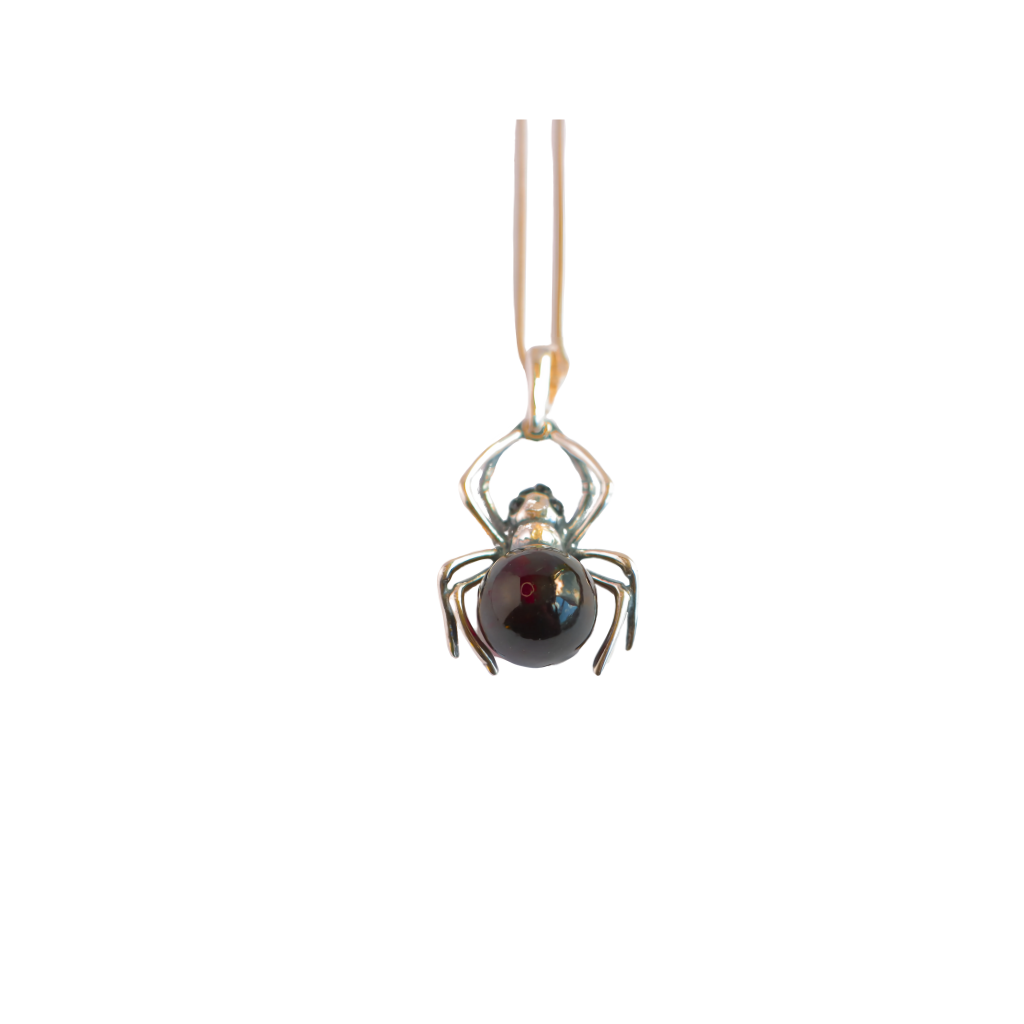 silver spider necklace