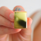 Front view amber ring cocktail ring