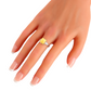 Lithuanian Baltic Butterscotch Amber Ring in 925 Sterling Silver on Hand