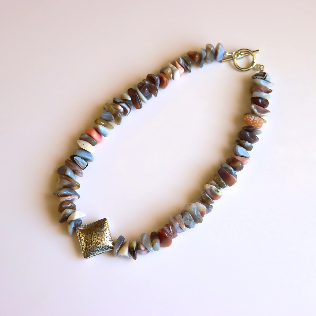 botswana agate necklace