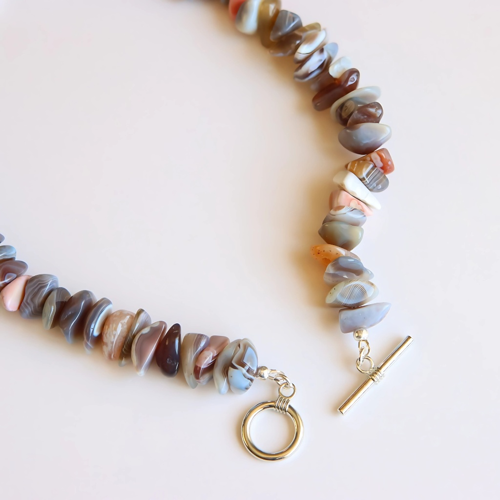 botswana agate necklace