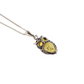 Baltic Amber Owl Pendant Necklace in 925 Sterling Silver