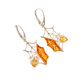 Baltic Amber Handmade Spiderweb Dangle Earrings in 925 Sterling Silver, featuring intricate amber and silver design.