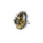 green amber silver ring