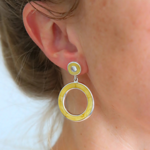 Butterscotch Amber Earrings – Handmade 925 Sterling Silver Modern Design