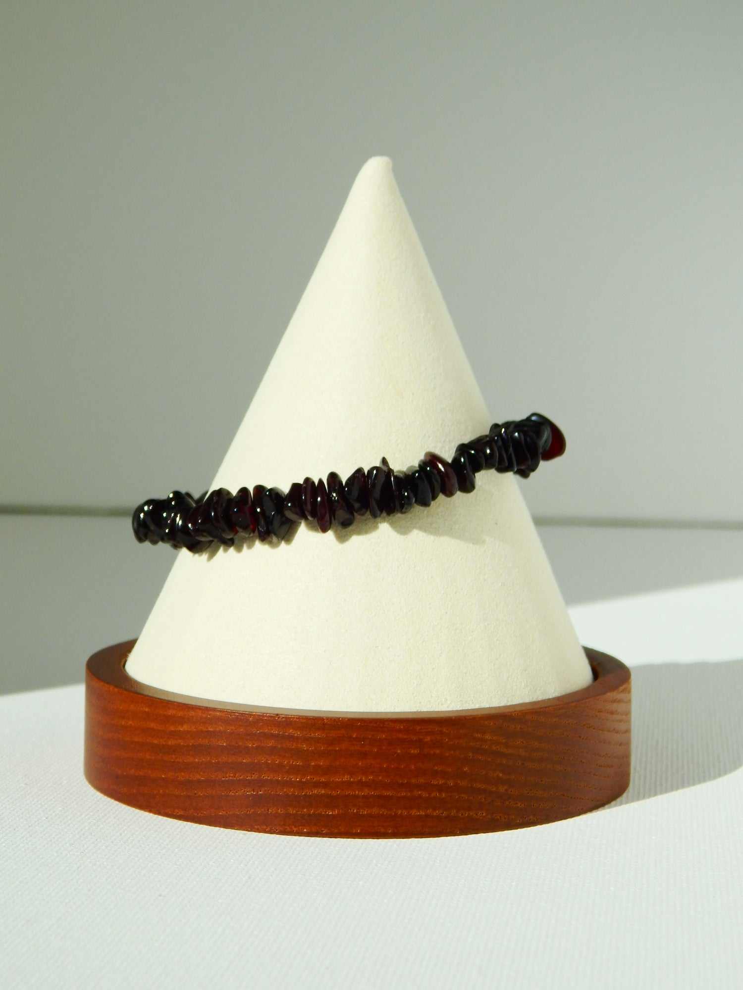 Natural Baltic Black Cherry Amber Chip Bracelet