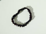 Natural Baltic Black Cherry Amber Chip Bracelet