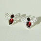 Natural Baltic Cherry Amber Tiny Bumble Bee Stud Earrings