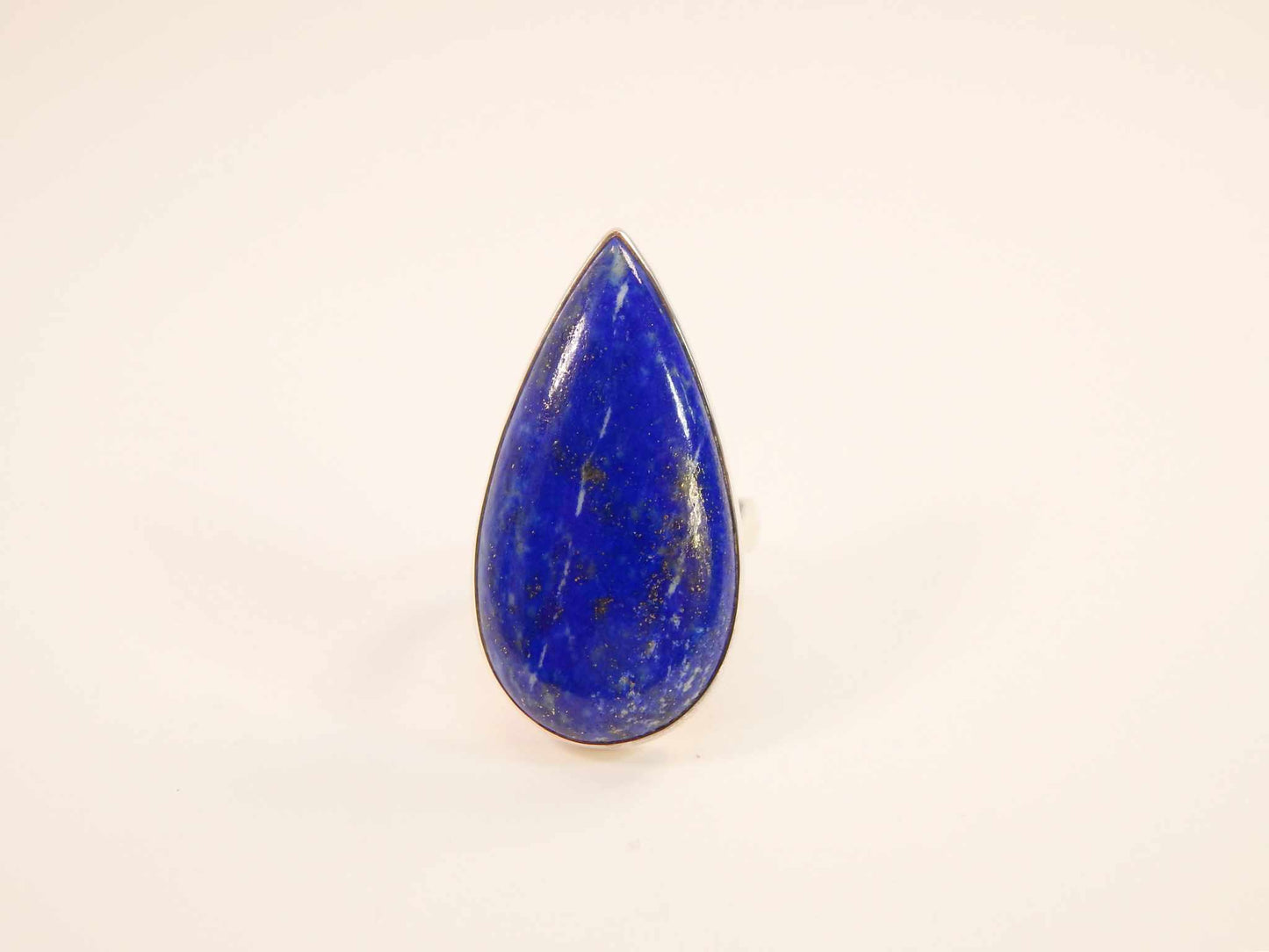 Genuine Lapis Lazuli Statement Ring in 925 Sterling Silver