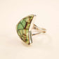 Genuine Australian Opal Statement Ring in 925 Sterling Silver