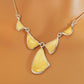 Genuine Baltic Butterscotch Amber Statement Necklace in 925 Sterling Silver