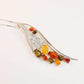 Genuine Baltic Amber Feather Pendant Necklace in 925 Sterling Silver